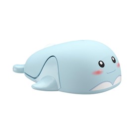 CHUYI Cute Animal Dolphin Shape Wireless Silent Mouse Frosted Cartoon Portable Travel Mute 1600DPI Novelty Optical Unique Cordless Quiet Mice for Computer Laptop PC Gift (1 Pack-Light Blue)