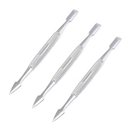 PRECISE CANADA: SET OF 3 PROFESSIONAL NAIL CUTICLE PUSHER CHROME PLATED STAINLESS STEEL