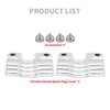 HDBUBALUS Slotted Spark Plug Chrome Head Bolt Covers for Harley
