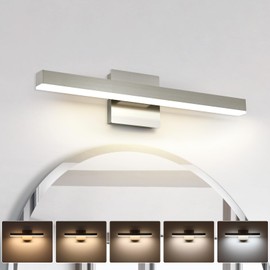 Joossnwell Bathroom Vanity Light Brushed Nickel Bathroom Light Fixtures Over Mirror 23.62 inch 5CCT Dimmable Modern Bathroom Lights Bar LED Vanity Lighting ETL Certificated