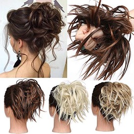 Tess Women’s Bun Hairpiece, Scrunchie With Straight Hair, Messy Bun, Top Knot, Up Do Hair Extensions, 45g
