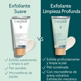 Caudalie Vinoclean Exfoliante Facial Suave, Purifica y Da Luminosidad 75ml | Exfoliante suave elimina las células muertas, y purifica el rostro