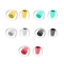 5 Pairs IEM Ear Tips for KZ ZS10 Pro in Ear Monitors, KBEAR 07 Silicone Earbuds Eartips for KZ ZAR CCA CRA Moondrop Chu CCZ Melody DC02 MC02 DC03 DC01-PRO KBEAR KS1 TANGZU Wan'er (Multicolor, 5 Sizes)