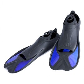 Lightweight Swim Short Fins for Training and Diving Lessons Blue/S