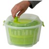 Kela Salatschleuder Mailin PP-Kunststoff grün 17,5cm 24,5cmØ 4,4l, 24,5x24,5x17,5 cm