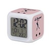 Fabulous Pink Cube Alarm Clock with Lighting - Baseball Calls