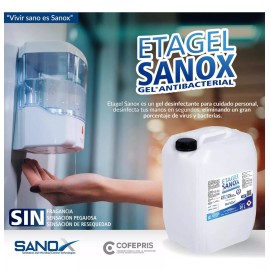 Gyapharma S.A. De C.V. Etagel Sanox Gel Antibacterial Al 70% Certificado 20 Litros