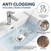 Houlishu 2PCS Pop Up Bathroom Sink Drain Strainer with Removable