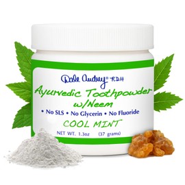 Ayurvedic Remineralizing Toothpowder for Sensitive Teeth | Refreshing Cool Mint Flavor for Teeth Whitening & Fresh Breath | Organic Cavity Reversal | Natural Tooth Powder for Gums & Bad Breath-1.3 Oz