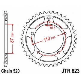 JT Sprockets JTR823.39 39T Steel Rear Sprocket