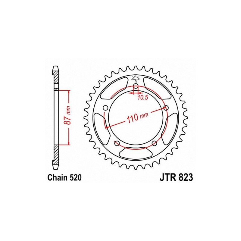 JT Sprockets JTR823.39 39T Steel Rear Sprocket