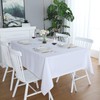FOLINS&HOME White Rectangular Table Cloth in Heavy Duty and Water