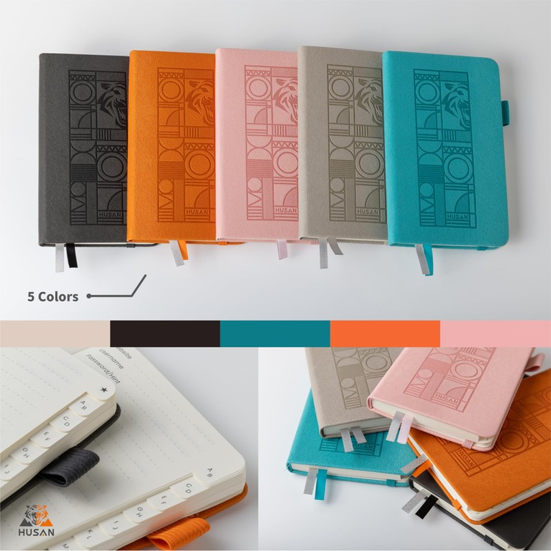 HUSAN Password Book with Alphabetical Tabs - Password Keeper for