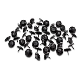 50 Pack - Iron Clavos Decorative Nails 1.25 inch Handmade - Black - Decorative Accent for Home Improvement - Farmhouse Shutters, Barn Door, Furniture, Carriage Gates by Borderland Rustic Hardware