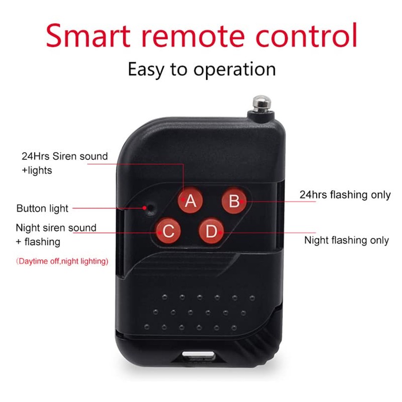 ThreeH Solar Outdoor Motion Sensor Alarm Freely Rotating IP65 Waterproof