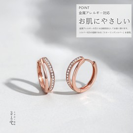 Women's Hoop Earrings, Ring Earrings, 18K Cording Silver 925 Zirconia Earrings, Silver Earrings, Original Luxury Gift Box Included, Sterling Silver, Cubic Zirconia