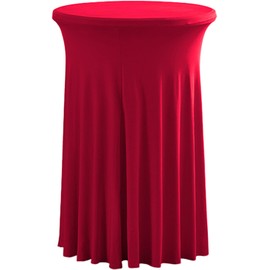 33x43 Inch Stretch Round Cocktail Table Skirt Model Cocktail Table Skirt Fitted High Top Bar CocktailTable Covers for Wedding Party Birthday Birthday Supplies