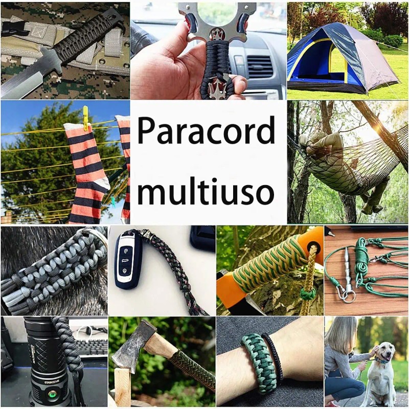 Cuerda Paracord De 9 Hebras De 4mm, 50m