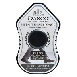 DASCO 95310593 Smooth Wipe Clean, Leather Shoes, Color Restore, Reservoir Included, Shine Sponge, Shoe Polishing, Easy Scratches, Black