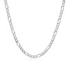 Dacc & Aya Sterling Silver Diamond-Cut Figaro Chain for Men