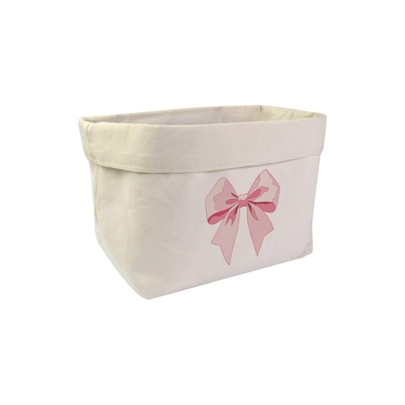 Azeeda Large 'Pink Bow' Canvas Organiser/Storage Bag (OR00036000)