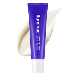 Ruminae Smooth Eye Cream | 0.1% Retinol, 0.5% Bakuchiol | Anti-Aging Brightening Eye Care | Fine Line Reducer, Wrinkle Smoother & Dark Circle Corrector, Gentle Korean Skin Care (1.01 fl. oz.)