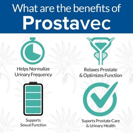 Prostate Health Supplement - Prostavec - Herbal Prostate Support for Fast Absorption - Saw Palmetto, Pygeum Bark, Turmeric Root, Stinging Nettle Leaf
