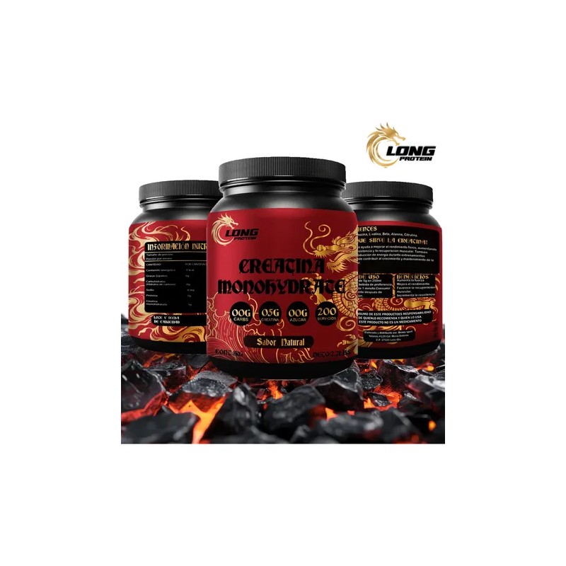 Creatina Monohidratada Long 1kg Prentreno 200 Servicios