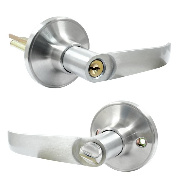 Aracombie Privacy Lever Door Handle, Thumb Turn Inside Door Lock