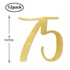 Gold Glitter 75th Birthday Centerpiece Sticks, 12-Pack Number 75 Table