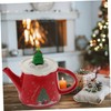 Ciieeo 1 Set Ceramic Teapot Set with Christmas Tree Design