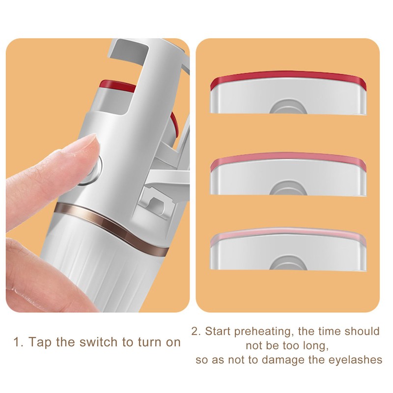 Electric Heated Eyelash Curler USB Charging Long Lasting Curl Fast