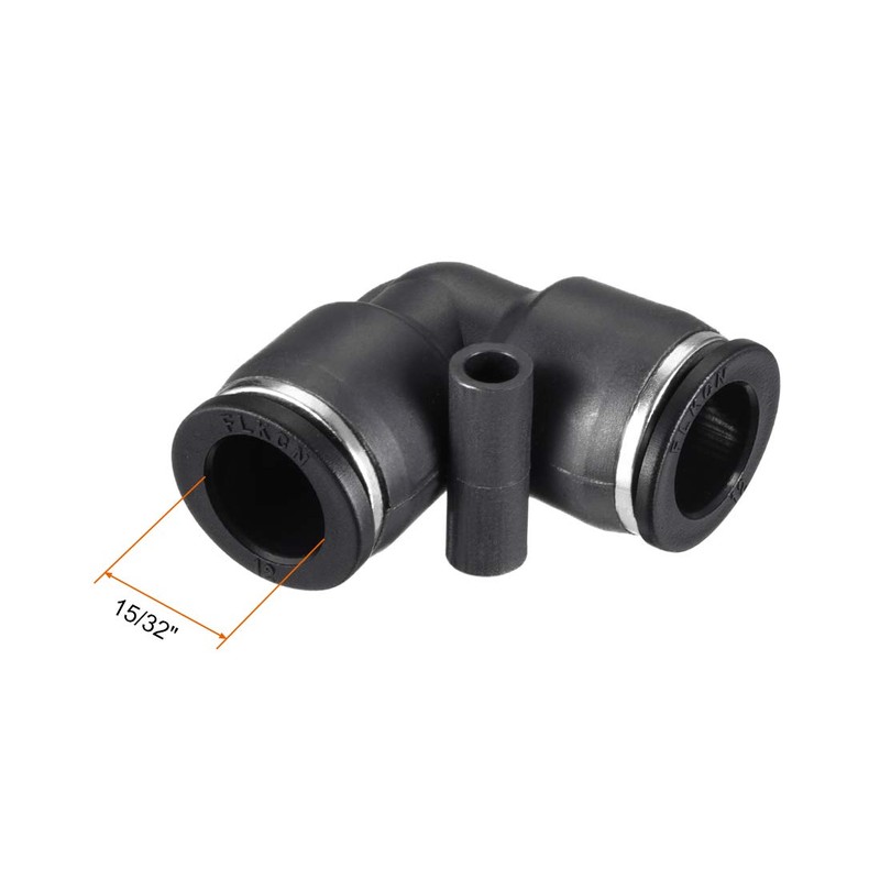 sourcing map Plastic Elbow Push to Connect Tube Fitting 12mm