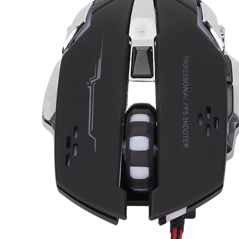 RGB Wired Gaming Mouse Side Key Design 1200DPI RGB Breathing