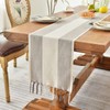 Wracra Linen Table Runner, Farmhouse Macrame Table Runners 72 Inches