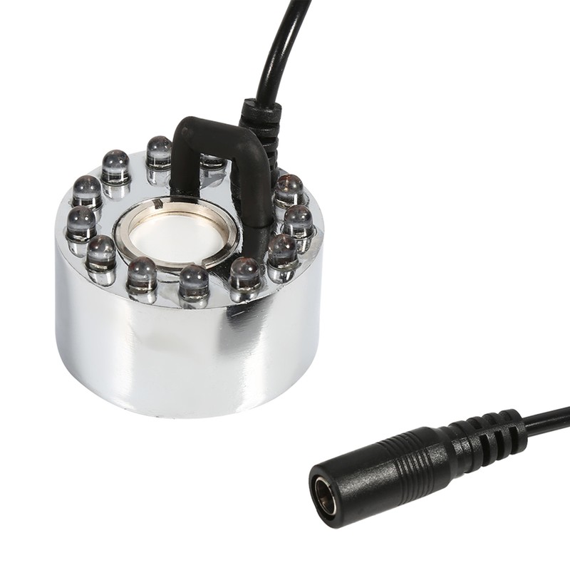 24V Color Changing Ultrasonic Mist Maker Fountain Atomizer Air Humidifier