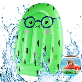 Surfboard Inflatable Air Mattress, FainFun Air Mattress Children's Surfboard, Wave Rider Inflatable Children, Inflatable Bodyboard with Handles, for 3-14 Years Children, 85 x 65 cm, Kiwi