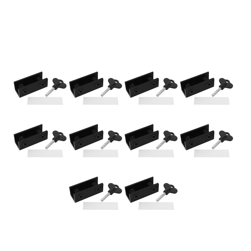 10 Set Window Lock 2 Holes Sliding Door Stopper High