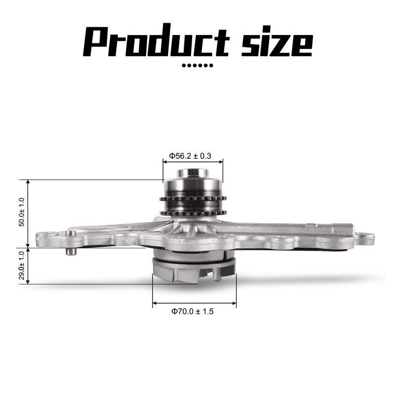 AULINK AW6348 Water Pump (W/Double-Row Sprocket;Engine 3.5L 3.7L) For 2011-2019