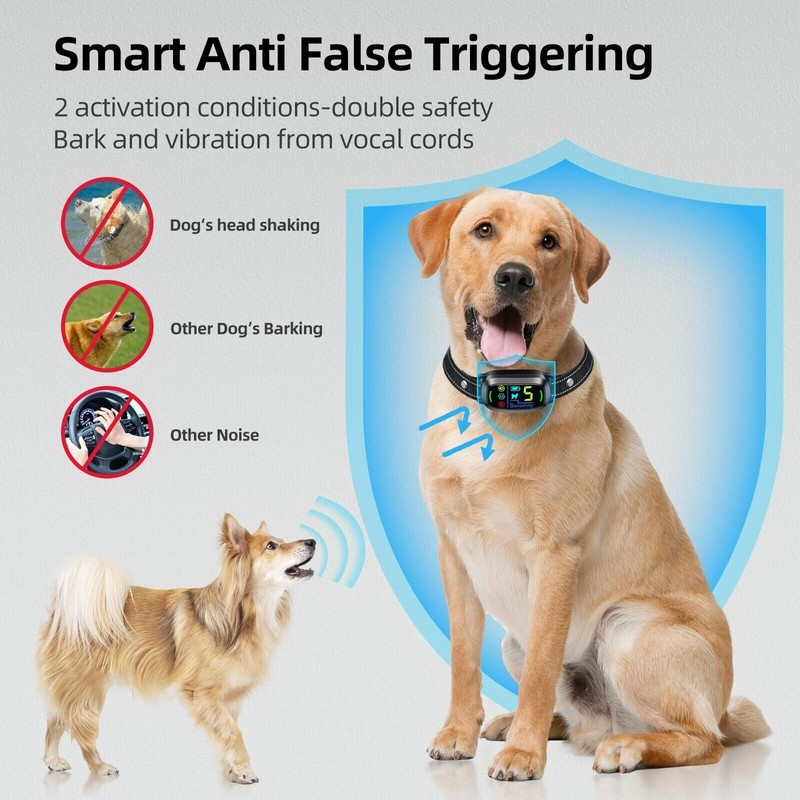 FAFAFROG Dog Bark Collar, FAFAFROG Rechargeable Smart Collar, Anti Barking