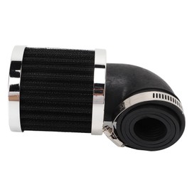 Optimize Air Intake with 2 Pcs 90 Degree Angled Bend Motorcycle Air Filters Ideal for 28mm‑48mm Carburetor Nozzles on Mopeds, Scooters, ATVs, and Dirt Bikes (Silver Black)