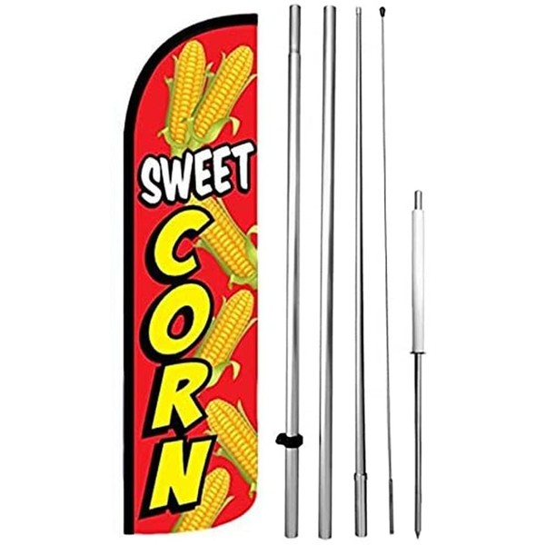 4 Less Co SWEET CORN Windless Swooper Flag Kit Feather