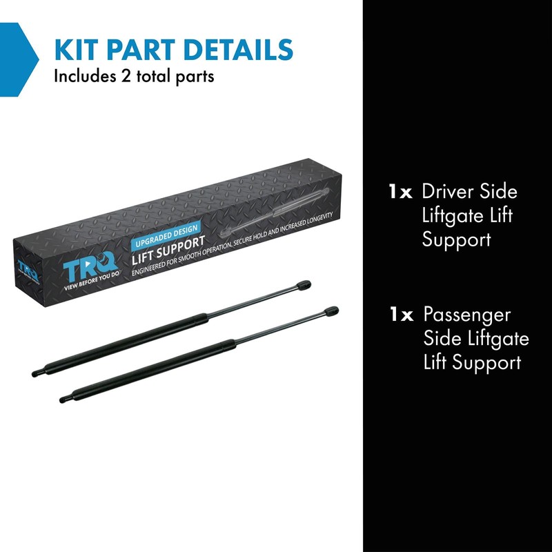 TRQ Driver & Passenger Side Hatch Liftgate Lift Support Shock