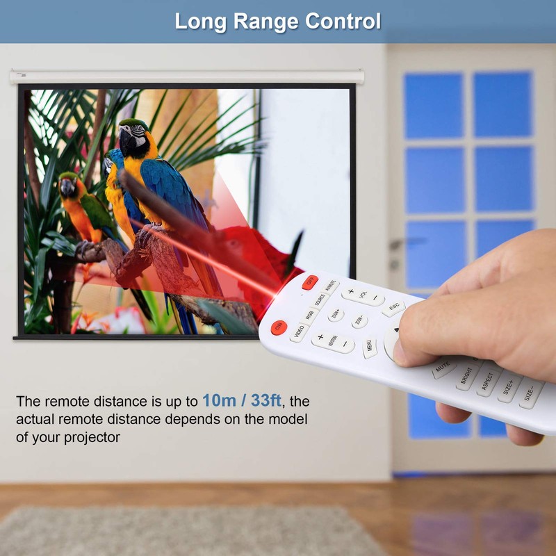 Universal Smart Projector Controller - White Remote Control for Projector