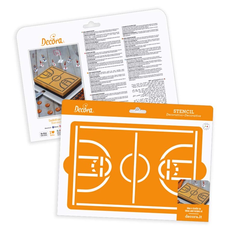 Decora 9270973 Stencil Basketball Field 30 x 20 cm