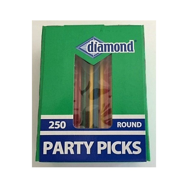Diamond Round Colored Party Toothpicks by Diamond
