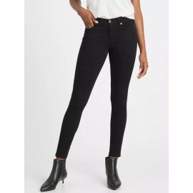 Banana Republic Mid-Rise Skinny Fade-Resistant Ankle Jean, Size 26 REG. Black