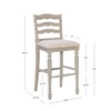 Linon Stool, White Wash