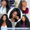 Cheetahbeauty Kinkystraight V Part Wig Human Hair with Elastic Drawstring