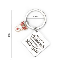 Christmas Keychain,Celebrate Christmas,Merry Christmas, "Merry Christmas and Happy New Year"，, Keyrings for Women,Cute Keychain Gifts for Christmas, New Year, Valentine's Day